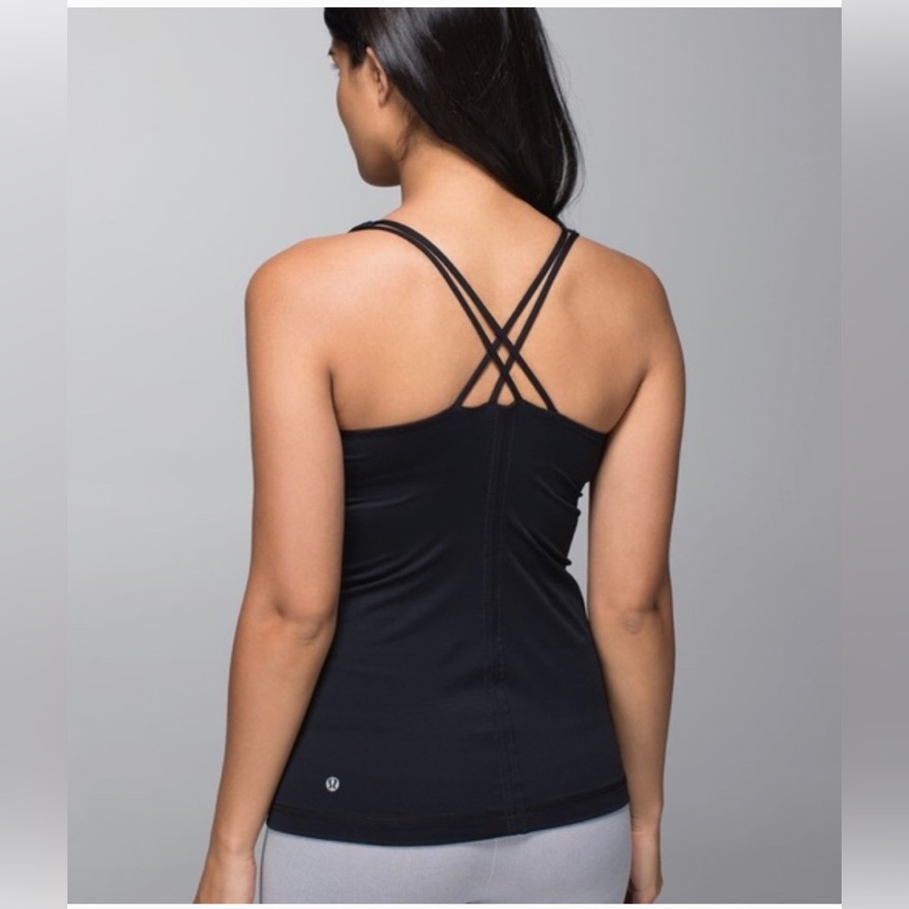 Lululemon Strappy Back Tank, Black, Size 6